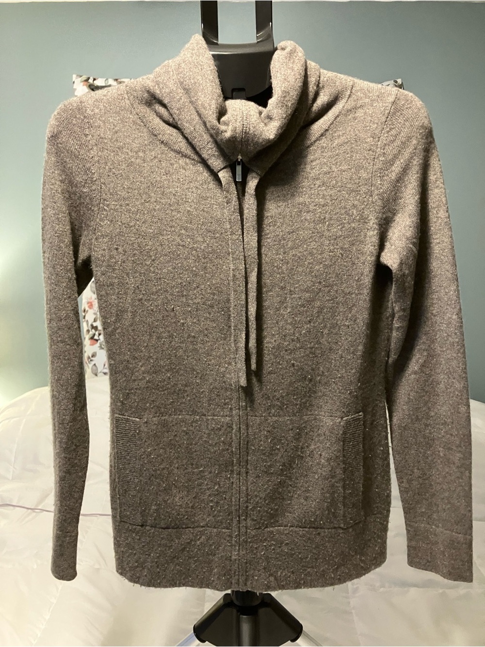 Banana Republic 100% Cashmere Full Zip Cowl Neck Sweater Jacket | Women’s S